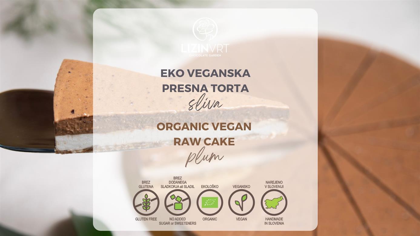 Fresh cake with ECO certificate - PLUM (large/16 pieces)
