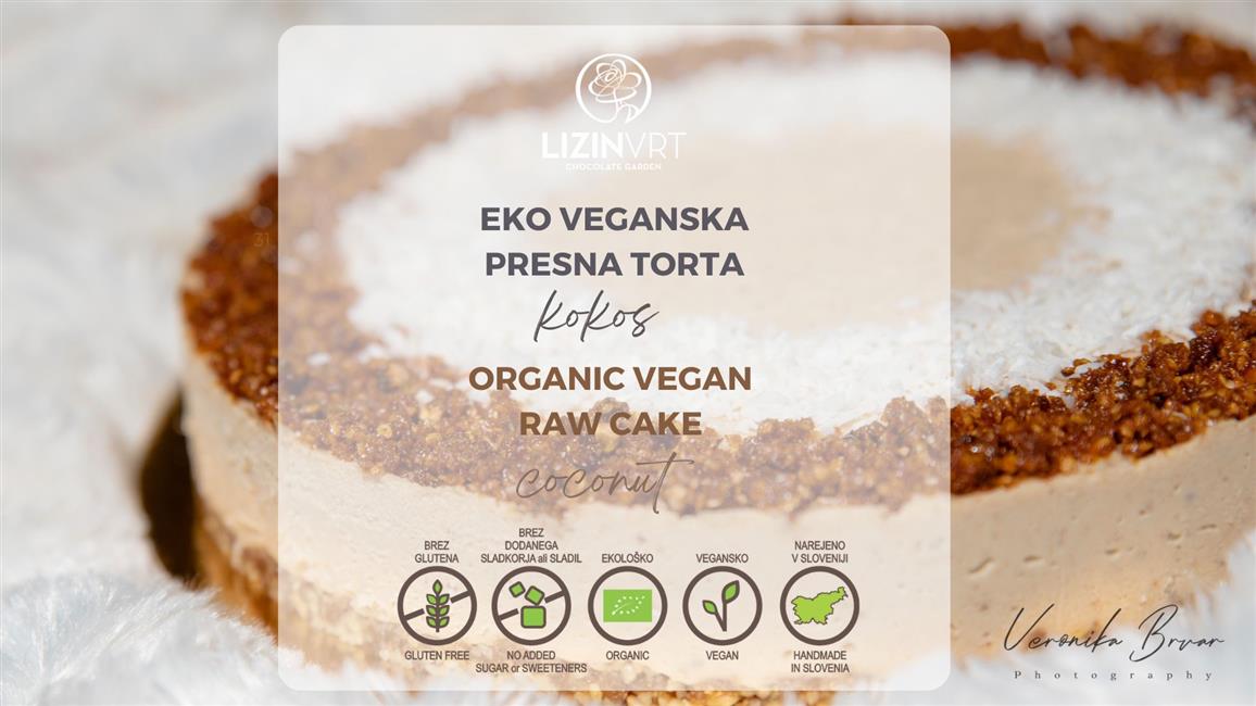 Fresh cake with ECO certificate - MONO - coconut (small/8 pieces/diameter-18)
