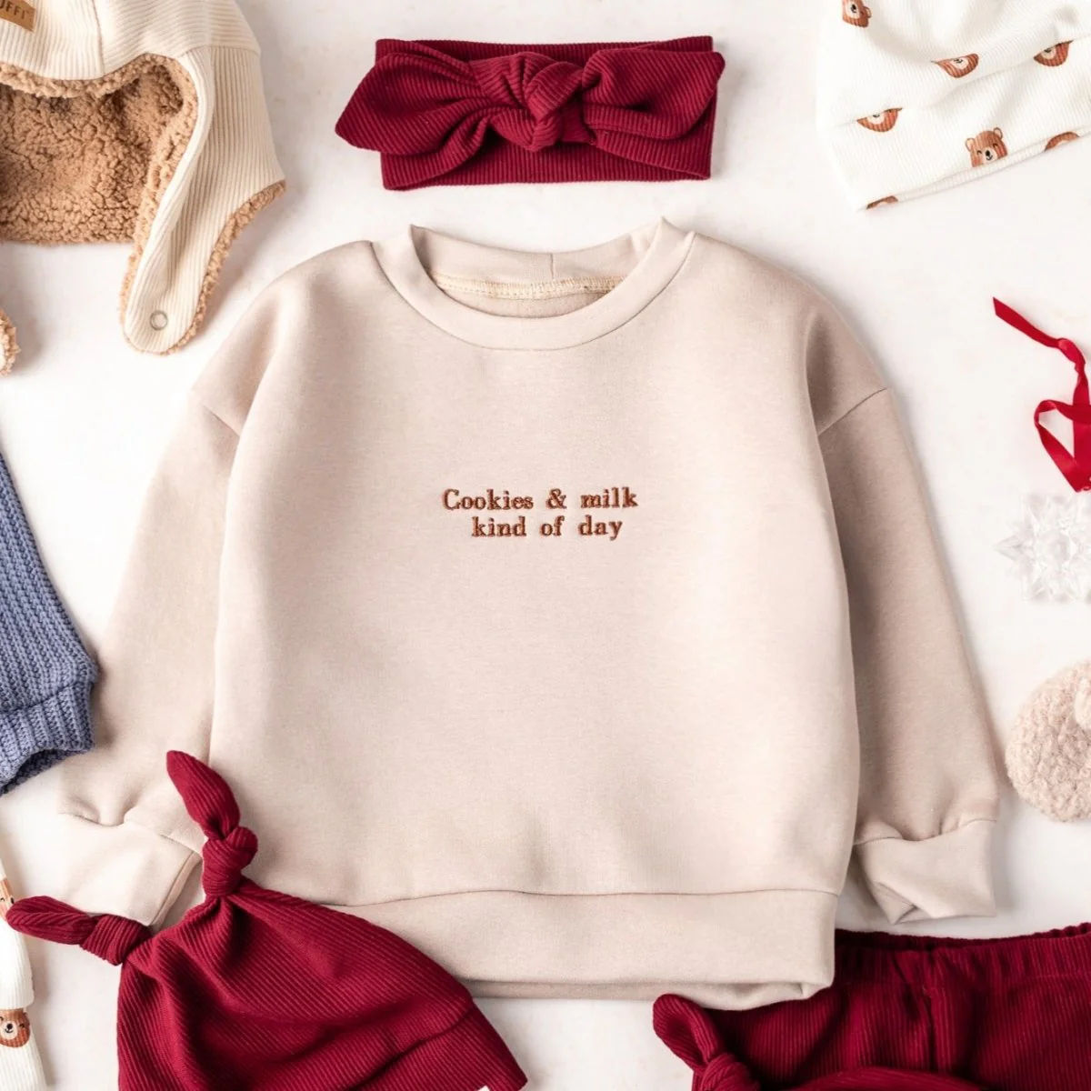 Children's sweater - Cookies &amp; milk kind of day