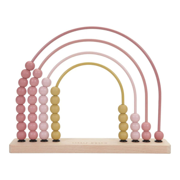 Little Dutch® Wooden Abacus Rainbow Calculator, Pink