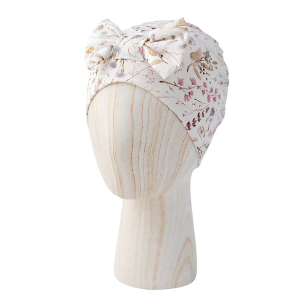 Otroška kapa Beanie + BOW Pomladno cvetje