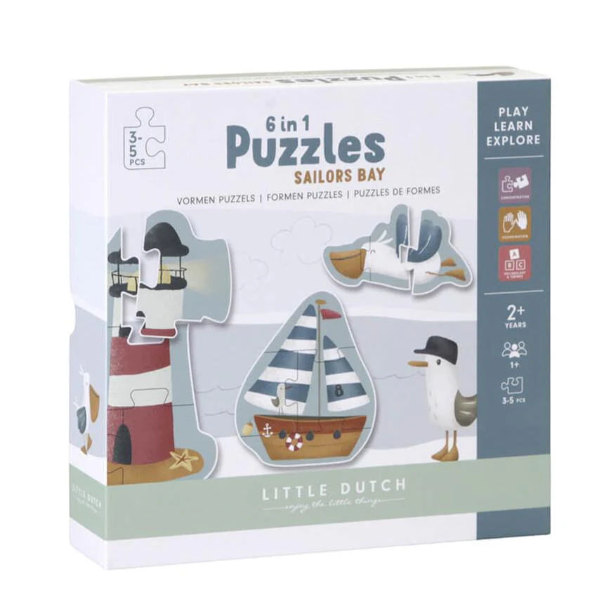 Little Dutch® Puzzle Sailors Bay 6 in 1